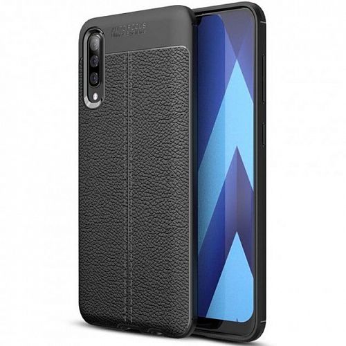 Купить Накладка Auto Focus шкіра Samsung A30s/A50 black в магазине vsesvit.shop