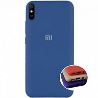 Накладка Silicone Case Full for Xiaomi Redmi 9 Navy Blue