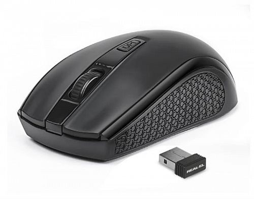 Купить Миша REAL-EL RM-295 USB Black UAH в магазине vsesvit.shop